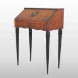 An Art Deco French ebonised and marquetry bureau