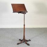 A 19th century mahogany music stand