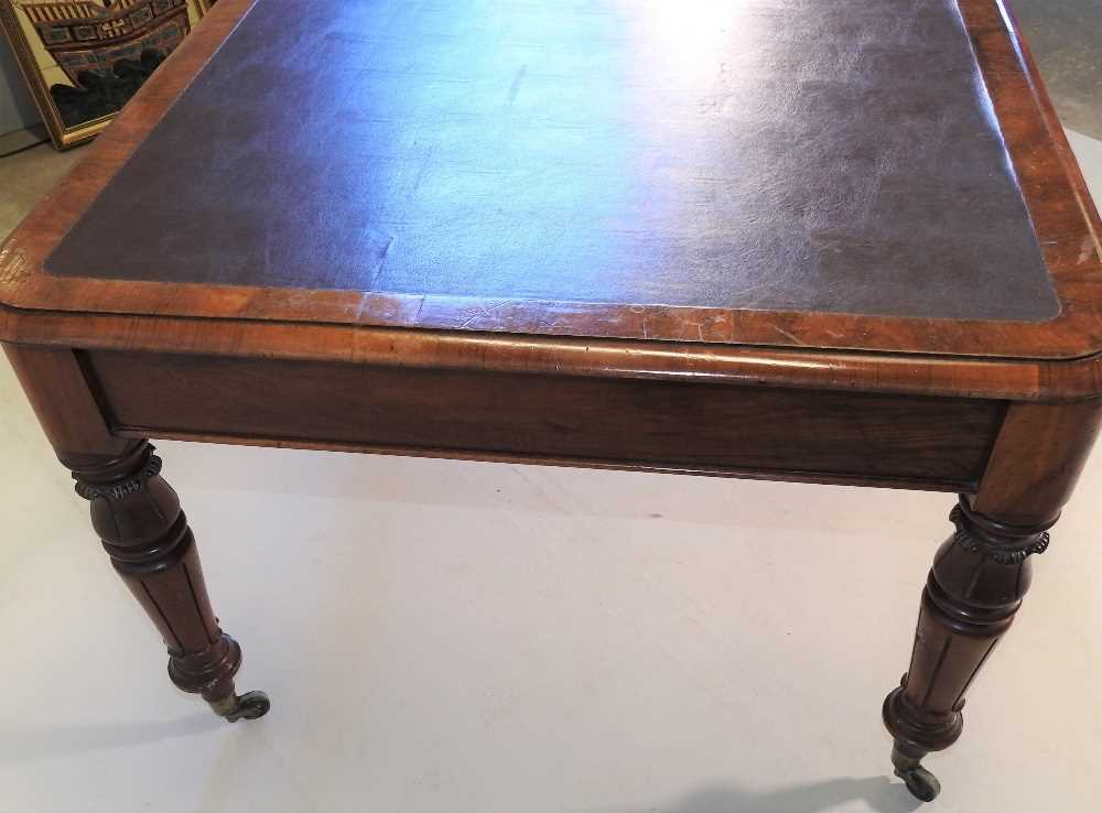 A William IV walnut partners writing table - Image 9 of 10