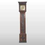 A Charles II oak cased longcase clock