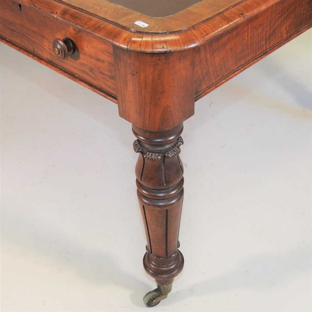 A William IV walnut partners writing table - Image 3 of 10