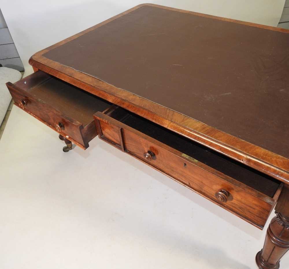 A William IV walnut partners writing table - Image 10 of 10