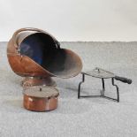 A Victorian copper coal scuttle