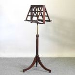 A Regency style mahogany duet stand