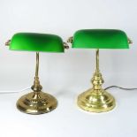 An early 20th century style brass desk lamp