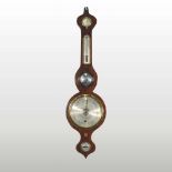 A 19th century mahogany cased wheel barometer