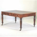 A William IV walnut partners writing table