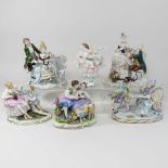 An early 20th century Sitzendorf porcelain figure group