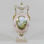 A Royal Crown Derby limited edition porcelain urn and cover