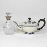 An early 20th century silver teapot