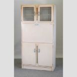 A 1950's white painted larder cupboard