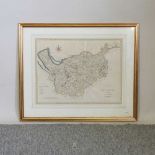 After Cary, a hand coloured map of Cheshire