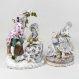 An early 20th century continental porcelain figure group