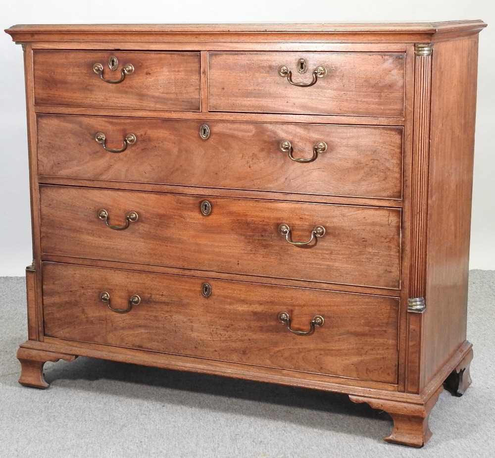 A George III mahogany chest - Image 3 of 12