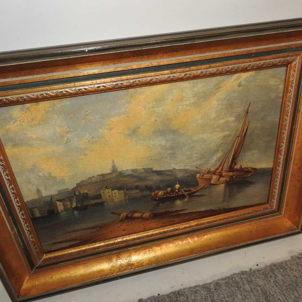 English school, 19th century, fishing vessels, oil on panel - Image 3 of 3