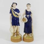 A pair of Royal Dux porcelain figures