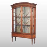 A good quality Edwardian satinwood display cabinet