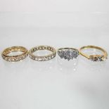 An unmarked diamond full hoop eternity ring