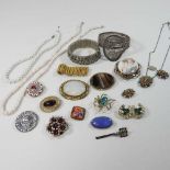 A collection of Victorian and later jewellery