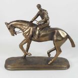A model of a horse and jockey