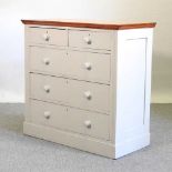 A painted chest of drawers