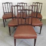 A set of six mahogany dining chairs