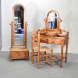 A pine dressing table