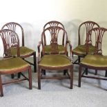 A set of six mahogany dining chairs