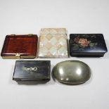 A 19th century mother of pearl visiting card case