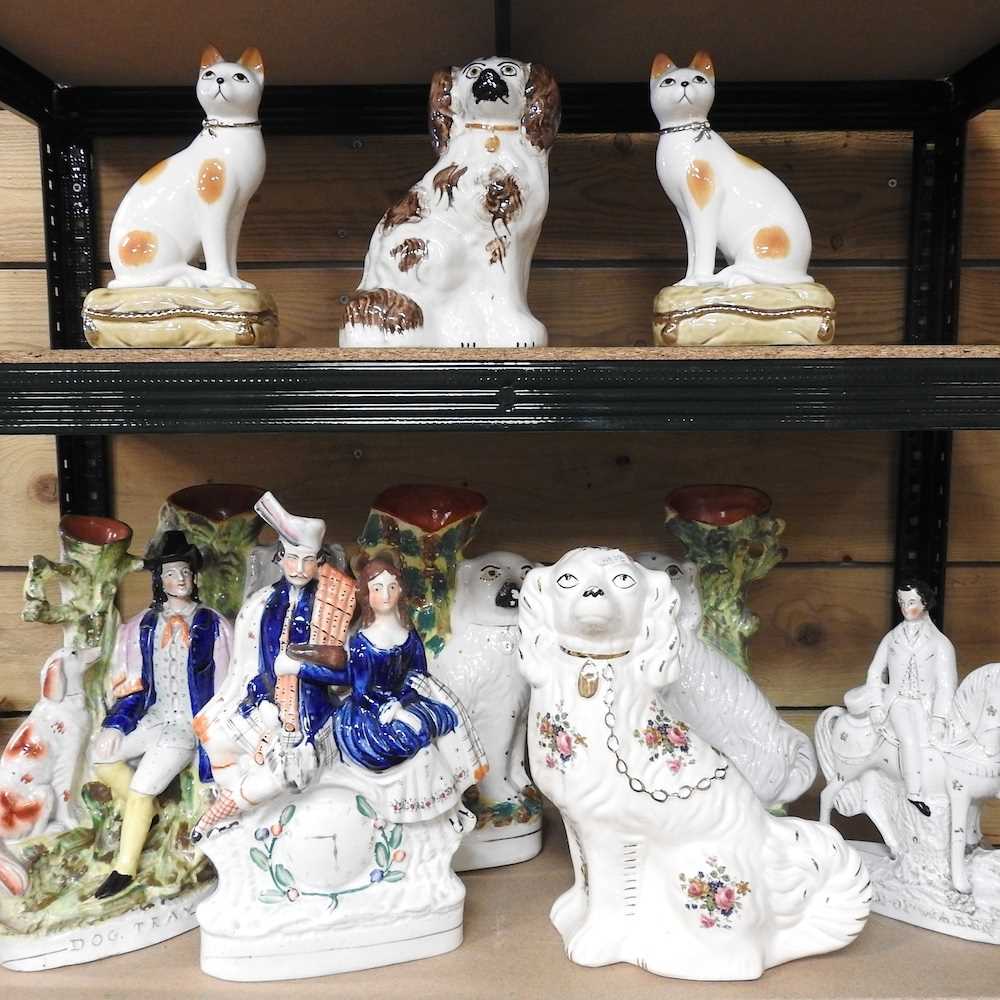 A collection of 19th century Staffordshire figures