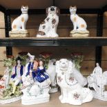 A collection of 19th century Staffordshire figures