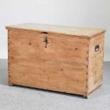 A 19th century pine blanket box