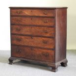 A large 19th century mahogany chest of drawers