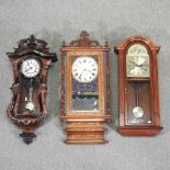 A Victorian Tunbridge wall clock