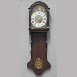 A 19th century Dutch oak cased tail clock
