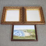 A pair of gilt mirrors