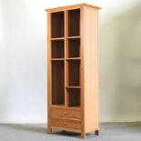 A modern double side open bookcase