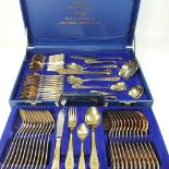 A Solingen gold plated canteen of cutlery