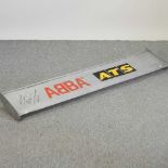 A signed ABBA ATS racing car spoiler