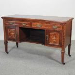 A late Victorian marquetry sideboard