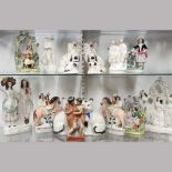 A collection of 19th century Staffordshire figures