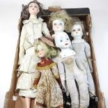 A collection of early 20th century dolls