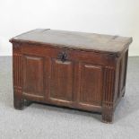 An 18th century oak coffer