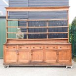 A very large 19th century estate made oak dresser