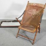 A late 19th century campaign chair