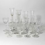 A collection of 18th century and later glassware