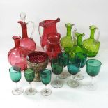 A collection of coloured glass