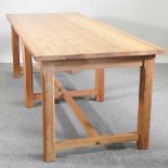 An OKA bleached oak dining table