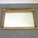A Regency style gilt framed over mantel mirror