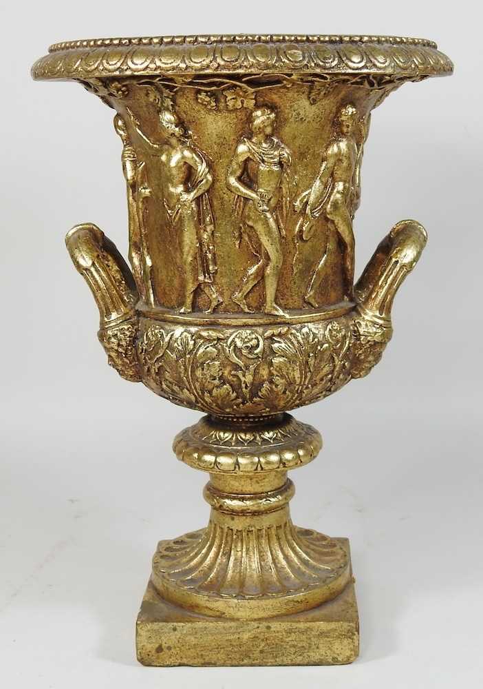 A gilt decorated Grecian style vase - Image 3 of 8